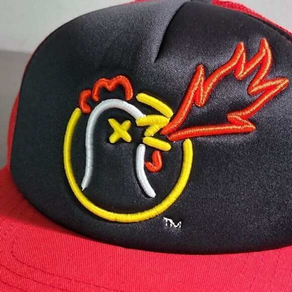 Hot Ones X Complex Reebok Trucker Hat Black Red White Green Snapback Adjustable - Picture 3 of 9